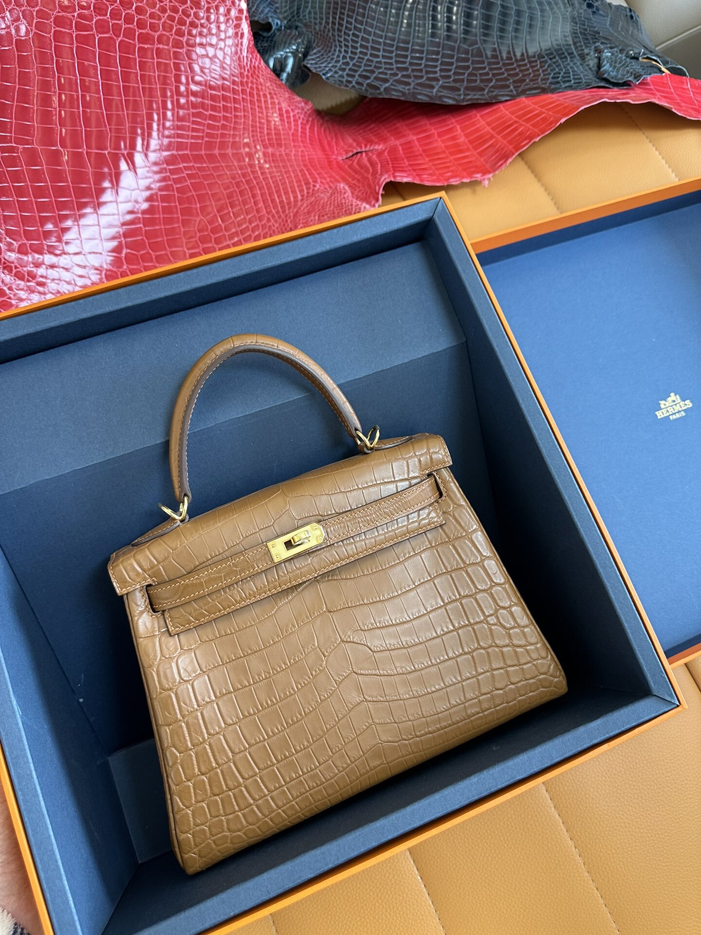 Hermes kelly 25 crocodile